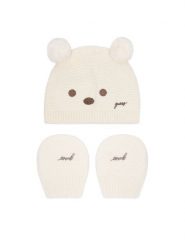 Guess Zestaw czapka i rękawiczki H6BZ08 Z1552 Kremowy. Białe rękawiczki dziecięce Guess, z aplikacjami, z wiskozy. Za 114.99 zł.