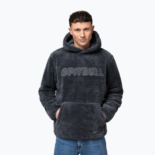 Bluza męska Pitbull Aragon Hooded. Szare bluzy męskie PITBULL, l, bez wzorów, bez kaptura. Za 219.99 zł.