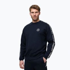 Bluza męska Pitbull Tape Parker Crewneck. Niebieskie bluzy męskie PITBULL, m, bez wzorów, z bawełny, bez kaptura. Za 209.99 zł.