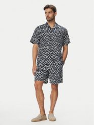 Jack & Jones Komplet koszula i szorty materiałowe Milo Seersucker Resort 12297829 Granatowy Loose Fit. Niebieskie koszule męskie Jack & Jones, m, bez wzorów, z bawełny, bez kołnierzyka, bez ramiączek. Za 249.99 zł.