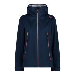 Kurtka z kapturem shell unlimitech damska CMP. Niebieskie kurtki damskie CMP, bez wzorów, z puchu, z kapturem, trekkingowe. W wyprzedaży za 487.00 zł.