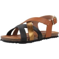 Sandały GEOX J SANDAL CHILENE GIR Brązowy. Brązowe sandały damskie Geox, bez wzorów, z syntetyku, bez obcasa, bez zapięcia. Za 120.99 zł.