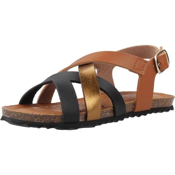 Sandały GEOX J SANDAL CHILENE GIR Brązowy. Brązowe sandały damskie Geox, bez wzorów, z syntetyku, bez obcasa, bez zapięcia. Za 120.99 zł.