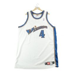 Second life - Koszulka męska NBA Washington Wizards Nike - Jak nowy. Białe koszulki sportowe męskie Nike, l, bez wzorów, bez kołnierzyka, bez ramiączek, do koszykówki. Za 1,277.96 zł.