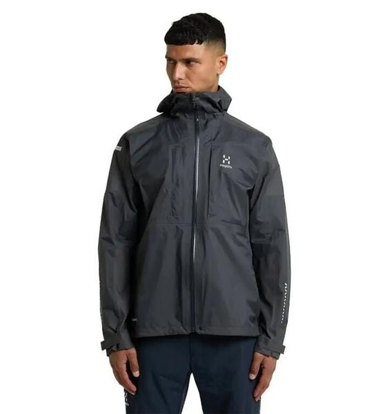 HAGLOFS Kurtka męska L.I.M Rugged GTX Jacket Men magnetite-S. Szare kurtki męskie Haglöfs, l, bez wzorów, z gore-texu, biznesowe, bez kaptura. Za 734.89 zł.