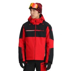 Kurtka narciarska męska Spyder Titan. Czerwone kurtki snowboardowe męskie Spyder, m, bez wzorów, bez kaptura, narciarskie. Za 2,389.99 zł.