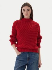 Mustang Sweter Erin 1017072 Czerwony Relaxed Fit. Czerwone swetry damskie Mustang, xl, bez wzorów, z syntetyku, bez kołnierzyka, bez ramiączek, bez kaptura. Za 349.99 zł.