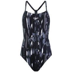 Strój pływacki jednoczęściowy damski Speedo Allover Rippleback. Czarne kostiumy jednoczęściowe damskie Speedo, m, bez wzorów, sportowe, do pływania. Za 139.99 zł.