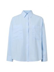 HUGO BLUE bluzka koszulowa - Edafnena Kobiety Bawełna niebieski, 40. Niebieskie bluzki damskie HUGO BLUE, bez wzorów, z bawełny, eleganckie, bez kołnierzyka, bez ramiączek. Za 279.95 zł.