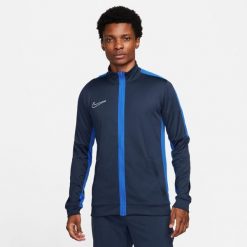 Bluza treningowa męska Nike Academy 23. Niebieskie bluzy męskie Nike, l, bez wzorów, bez kaptura. Za 199.99 zł.