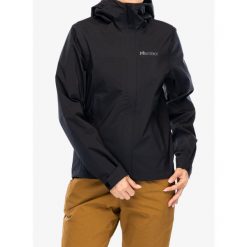 Kurtka przeciwdeszczowa damska Marmot PreCip Eco Pro Jacket. Czarne kurtki damskie Marmot, xl, bez wzorów, bez kaptura. Za 576.99 zł.