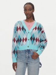 Tommy Jeans Kardigan DW0DW21180 Zielony Relaxed Fit. Zielone kardigany damskie Tommy Jeans, s, bez wzorów, z jeansu. Za 379.99 zł.