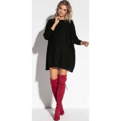 Czarna Oversizowa Tunika Swetrowa z Kieszeniami. Tuniki damskie marki bonprix. Za 129.90 zł.