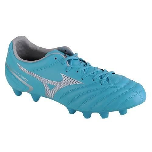 Buty piłkarskie męskie Mizuno Monarcida Neo II Select MD. Niebieskie buty sportowe męskie Mizuno, z materiału, bez zapięcia, do piłki nożnej. Za 279.99 zł.