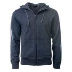 Bluza męska z kapturem Hi-Tec Silian II - ciemnoszara, Rozmiar L. Szare bluzy męskie Hi-tec, l, bez wzorów, z polaru, z kapturem. Za 104.99 zł.