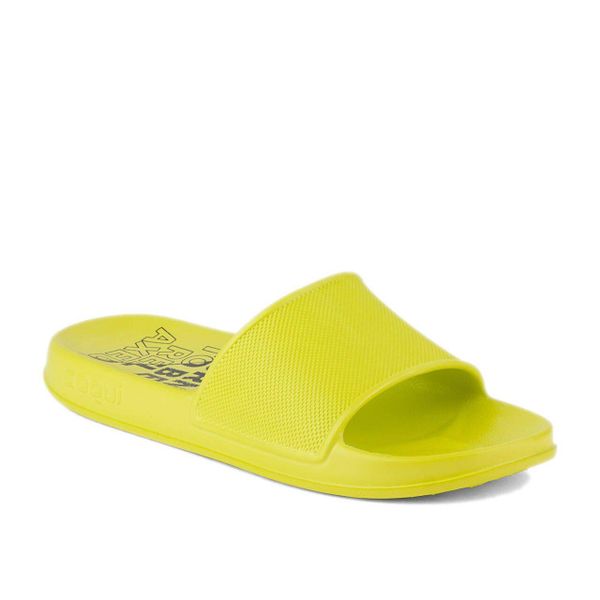 Klapki basenowe damskie Coqui Tora BTBR. Żółte klapki damskie Coqui, bez wzorów, z materiału, bez obcasa. Za 111.99 zł.