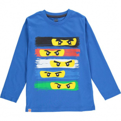 Koszulka w kolorze niebieskim. Niebieskie t-shirty dla chłopców marki Lego Wear Fashion, z bawełny, z długim rękawem. W wyprzedaży za 35.95 zł.