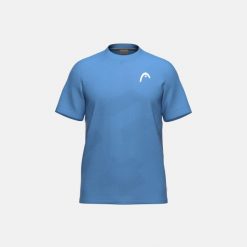 PRO Męska Koszulka. Niebieskie koszulki sportowe męskie Head, m, bez wzorów, z żakardem, bez kołnierzyka, bez ramiączek, tenisowe. Za 260.00 zł.