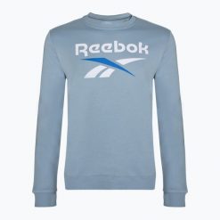 Bluza męska Reebok Identity Big Logo Fleece Crew. Niebieskie bluzy męskie Reebok, m, bez wzorów, z bawełny, bez kaptura. Za 169.99 zł.