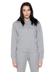 Damska zimowa bluza z kapturem "Pearl" z cienkim ściągaczem. Fioletowe bluzy damskie LEONE 1947 APPAREL, l, bez wzorów, z kapturem, na fitness i siłownię. Za 303.12 zł.