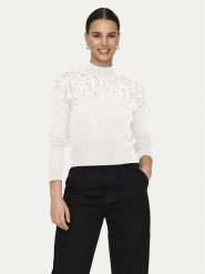 ONLY Sweter Alba 15332081 Biały Regular Fit. Białe swetry damskie Only, xl, bez wzorów, z syntetyku, bez kołnierzyka, bez ramiączek, bez kaptura. Za 99.99 zł.