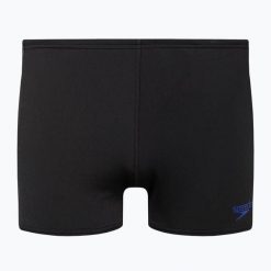 Bokserki kąpielowe męskie Speedo Tech Panel. Czarne kąpielówki męskie Speedo, m, bez wzorów, z materiału, krótkie, do pływania. Za 94.99 zł.