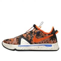 Buty koszykarskie męskie Nike PG 4 Digi Camo. Brązowe buty sportowe męskie Nike, z materiału, bez zapięcia, do koszykówki. Za 739.00 zł.