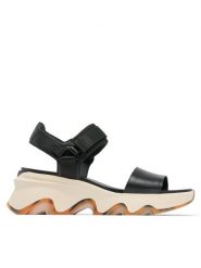 Sorel Sandały KINETIC™ Impact Y-Strap High 2030461 Czarny. Czarne sandały damskie Sorel, bez wzorów, ze skóry, bez obcasa, na koturnie, bez zapięcia. Za 379.99 zł.