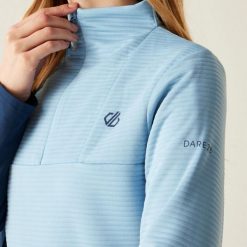 Damska koszulka termiczna 1/4 zip Dare 2B Iced Core Stretch. Niebieskie t-shirty damskie Dare 2b, m, bez wzorów, z poliesteru, bez kołnierzyka. Za 77.90 zł.