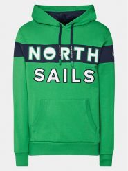 North Sails Bluza 691250 Zielony Regular Fit. Zielone bluzy męskie North Sails, l, bez wzorów, z bawełny, bez kaptura. Za 479.99 zł.