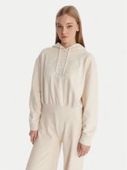 Guess Bluza V6RQ03 KD761 Écru Regular Fit. Bluzy damskie Guess, xl, z aplikacjami, z bawełny, bez kaptura. Za 349.99 zł.