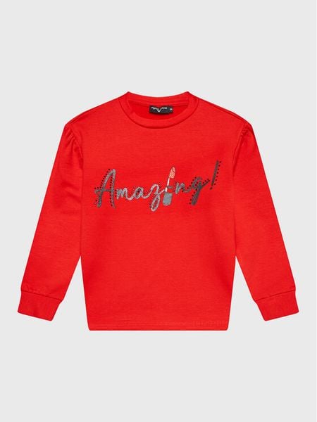 Original Marines Bluza DCA3719F Czerwony Regular Fit. Czerwone bluzy dla dziewczynek Original Marines, bez wzorów, z bawełny, bez ramiączek, bez kaptura. Za 139.00 zł.