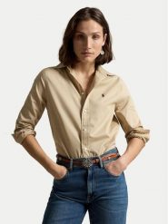 Polo Ralph Lauren Koszula 211A92177016 Beżowy Classic Fit. Brązowe bluzki damskie Polo Ralph Lauren, xl, bez wzorów, z bawełny, bez kołnierzyka, bez ramiączek. Za 729.99 zł.