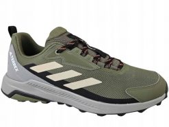 Buty turystyczne adidas TERREX Anylander - oliv strata/won beige/core blk. Brązowe trekkingi męskie GRONELL. Za 345.91 zł.