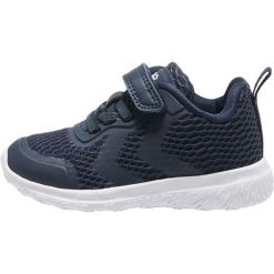 Sneakersy dla dzieci Hummel Actus Recycled. Niebieskie buty sportowe dziewczęce Hummel, bez wzorów, z nubiku, bez zapięcia, na jogę i pilates. Za 170.00 zł.