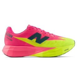 Buty męskie New Balance FuelCell SC Elite V5 TCS London Marathon MRCEL55L – różowe. Czerwone buty sportowe męskie New Balance, z materiału, bez zapięcia, do biegania. Za 1,199.99 zł.