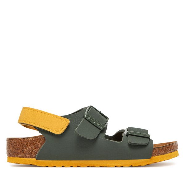 Sandały Birkenstock. Zielone sandały chłopięce Birkenstock, bez zapięcia. Za 229.99 zł.