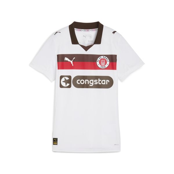 Damska koszulka wyjazdowa FC St. Pauli 25/26 PUMA. Białe koszulki sportowe damskie Puma, bez wzorów, sportowe, bez kołnierzyka. Za 399.00 zł.