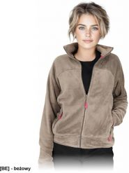 Reis - Damska bluza ochronna dzianina polarowa coral 100% poliester 290 g/m zamek błyskawiczny stójka dwie kieszenie rękawy dół bluzy elastyczna lamów. Brązowe bluzy damskie Reis, m, bez wzorów, z dzianiny, bez kaptura. Za 76.09 zł.