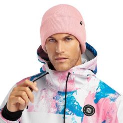 Czapka zimowa beanie męska Snowflake. Czerwone czapki i kapelusze męskie SIROKO, na zimę, bez wzorów, z materiału, sportowe. Za 76.00 zł.