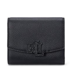 Portfel LAUREN RALPH LAUREN. Czarne portfele damskie Lauren Ralph Lauren, bez wzorów. Za 399.99 zł.