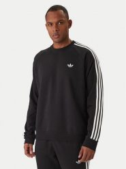 Adidas Bluza 3-Stripes KE3550 Czarny Regular Fit. Czarne bluzy męskie Adidas, m, bez wzorów, z bawełny, bez kaptura. Za 279.99 zł.