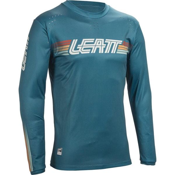 Koszulka rowerowa LEATT Jersey MTB Enduro 4.0. Niebieskie buty sportowe męskie LEATT, z jersey, bez zapięcia, rowerowe. Za 349.00 zł.