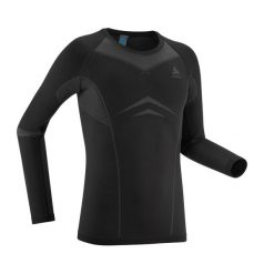 Koszulka termoaktywna narciarska męska Odlo Performance Evolution Warm. Czarne koszulki sportowe męskie Odlo, na zimę, m, bez wzorów, bez kołnierzyka, bez ramiączek, narciarskie. Za 289.99 zł.