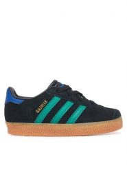 Adidas Sneakersy Gazelle Comfort Closure Elastic Lace KI7139 Czarny. Czarne buty sportowe chłopięce Adidas, bez wzorów, ze skóry, bez zapięcia. Za 259.99 zł.