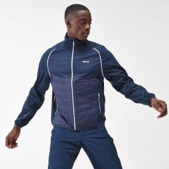 Męska kurtka turystyczna hybrydowa ocieplana Steren. Czerwone kurtki męskie Regatta, l, bez wzorów, trekkingowe. W wyprzedaży za 183.74 zł.