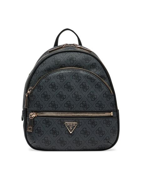 Guess Plecak Manhattan II HWSG71 18320 Szary. Szare plecaki damskie Guess, z aplikacjami, ze skóry. Za 449.99 zł.