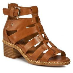 Sandały Pikolinos. Brązowe klapki damskie Pikolinos, bez wzorów, bez obcasa, na słupku, bez zapięcia. Za 549.99 zł.