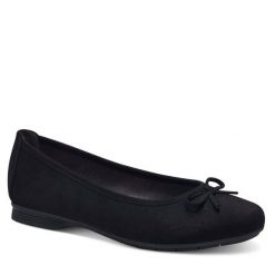Baleriny Jana. Czarne baleriny damskie JANA, bez wzorów, bez obcasa. Za 119.99 zł.