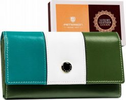 Peterson Wielokolorowy, skórzany portfel damski na zatrzask. Portfele damskie Peterson, bez wzorów. Za 161.11 zł.